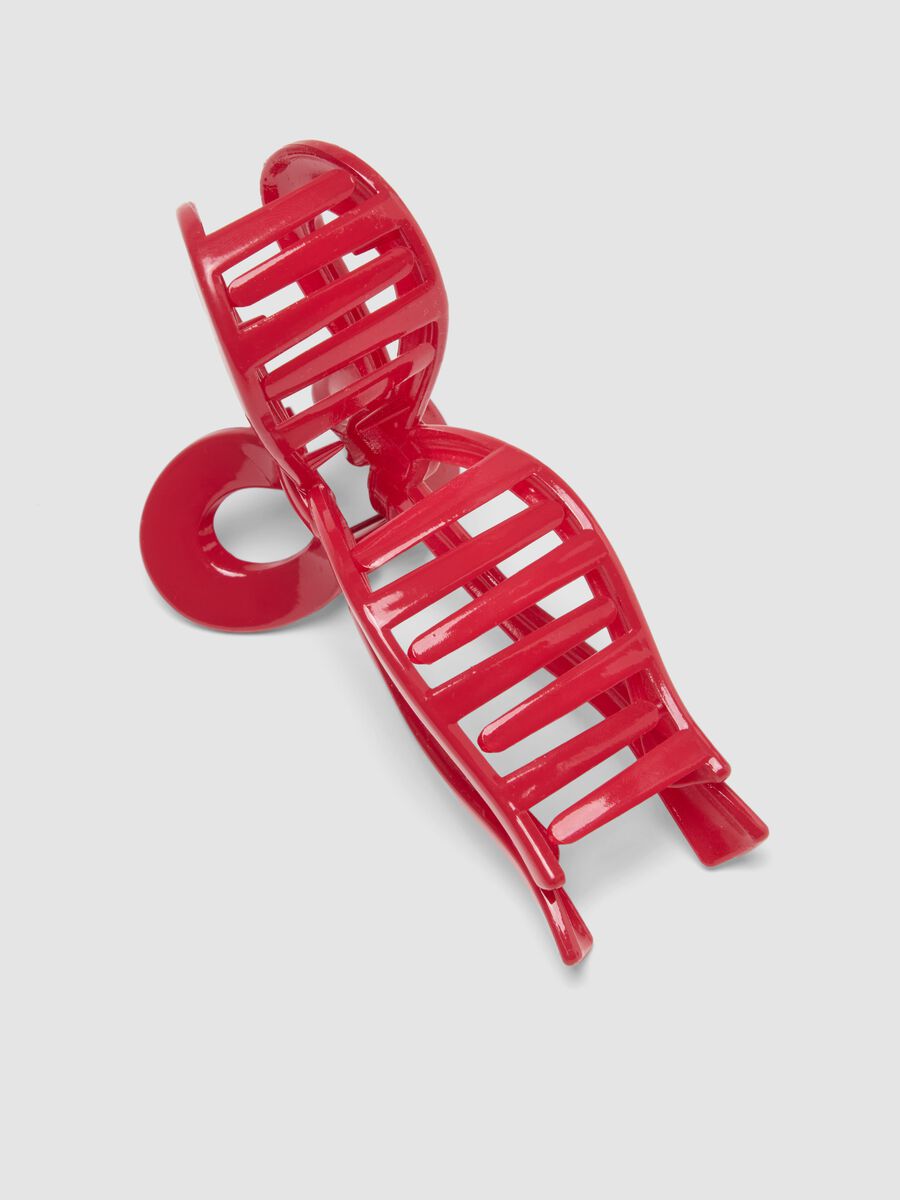 Red bow-shaped hair clip_2