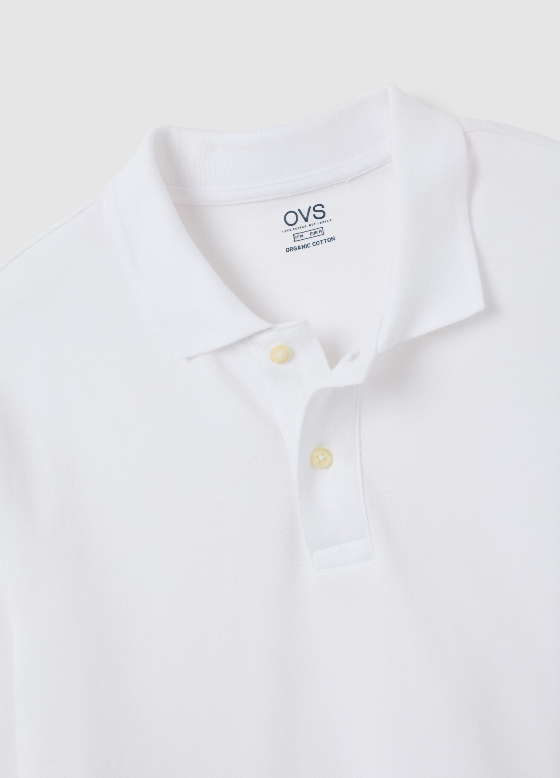 Long-sleeved polo shirt in organic cotton