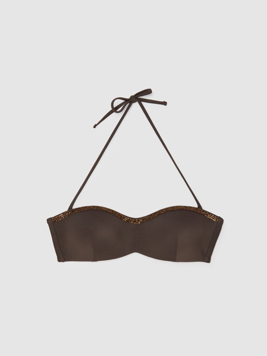 Women's brown stretch blend bikini_4