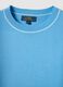 Blue crew neck sweater regular fit with contrast details_5