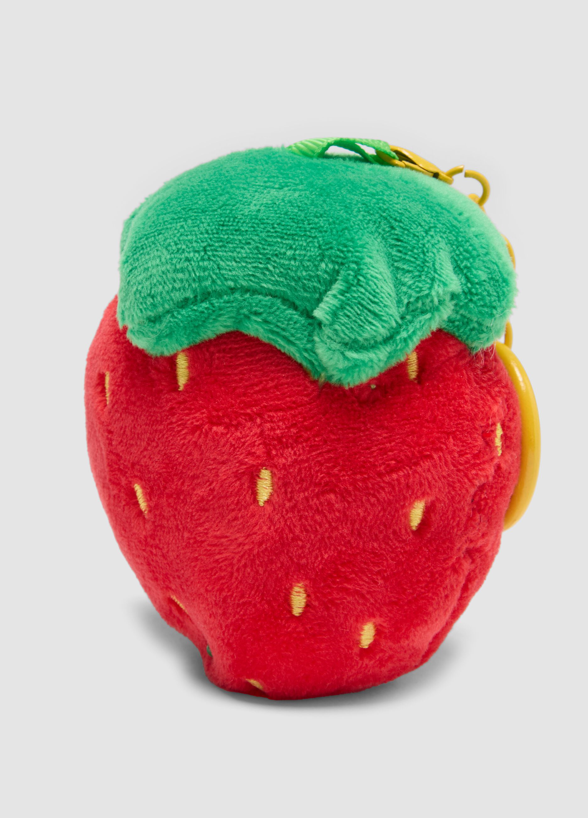 Red strawberry-shaped keyring