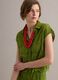 Green crochet polo shirt with classic collar, regular fit_0