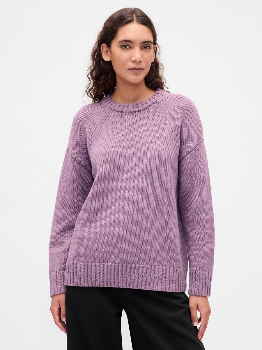 Maglione viola in cotone_0