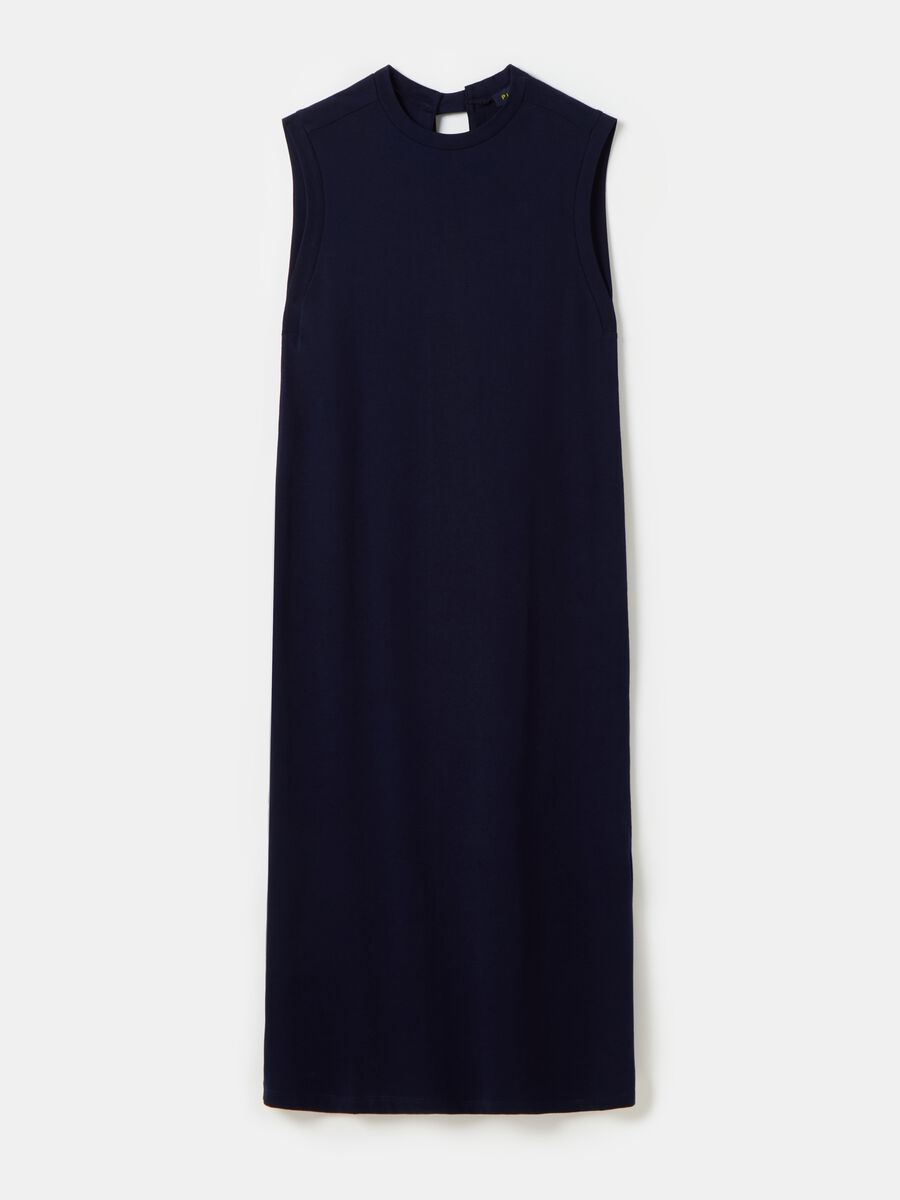 Abito midi smanicato in cotone_3