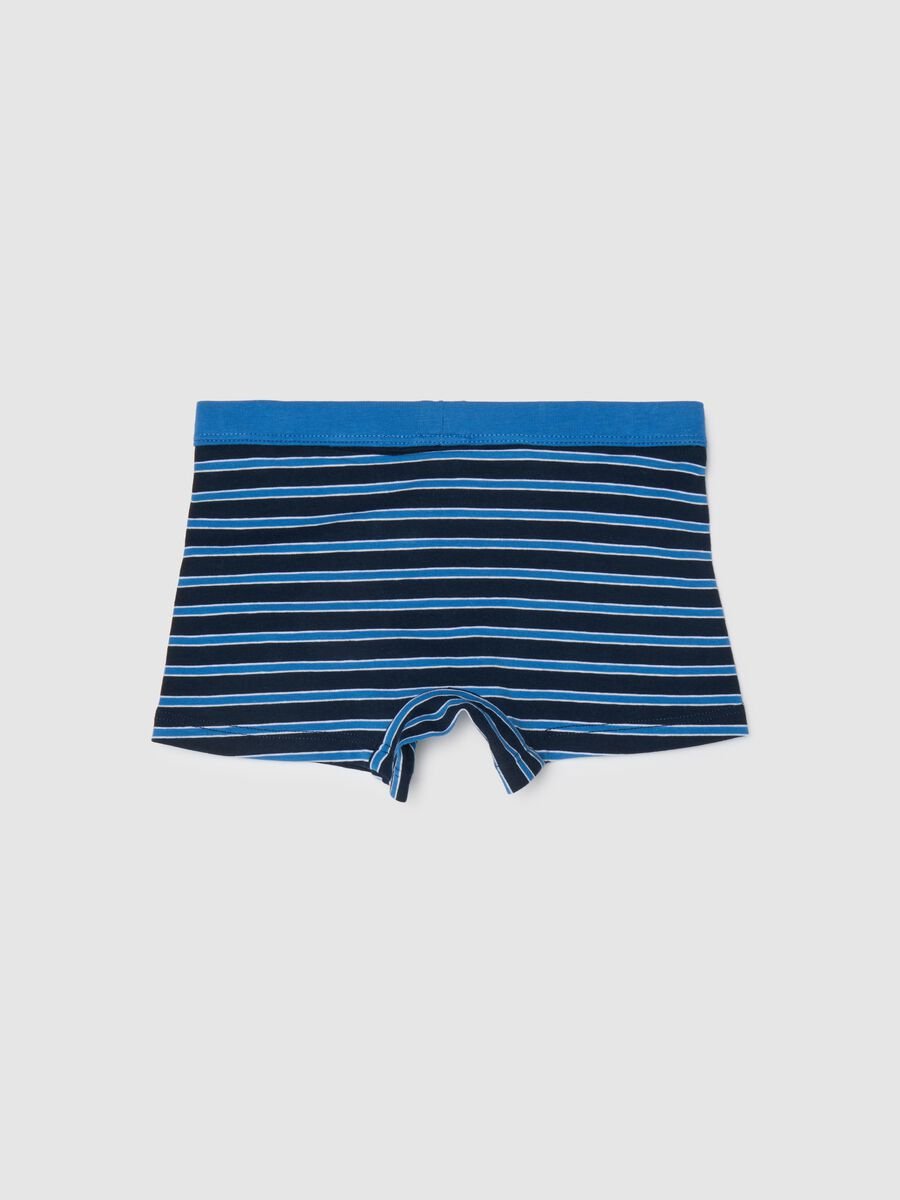 Pack of two boys' boxers in multicoloured stretch cotton_1
