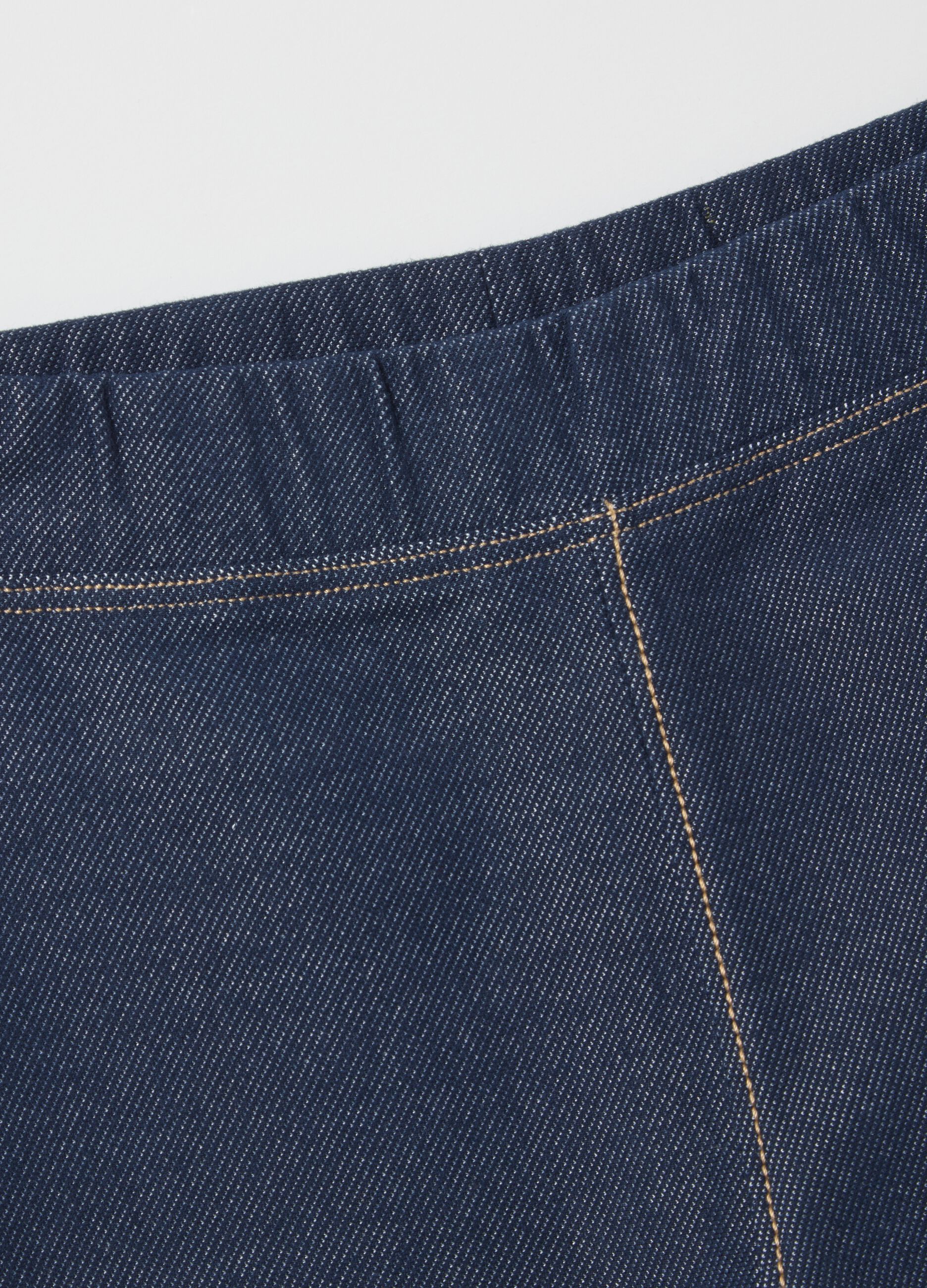 Leggings da bambina in cotone blu skinny fit
