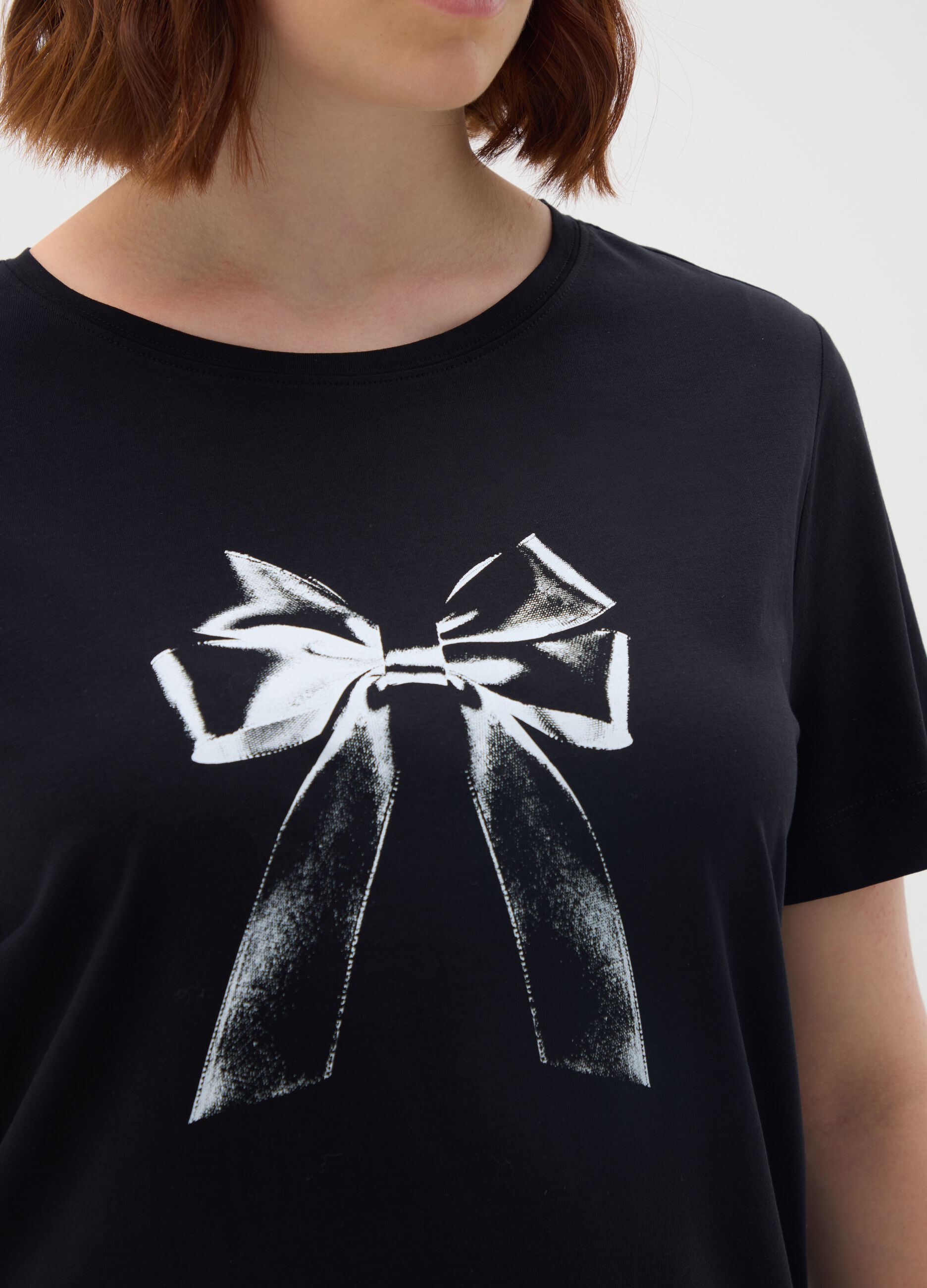 Regular fit black pure cotton T-shirt