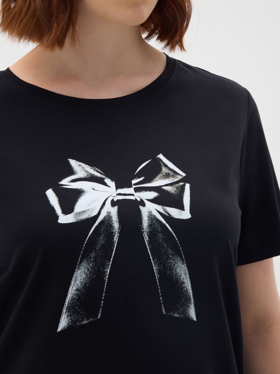 Regular fit black pure cotton T-shirt_2