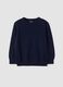 Maglia blu in pura lana a maniche lunghe regular fit_0