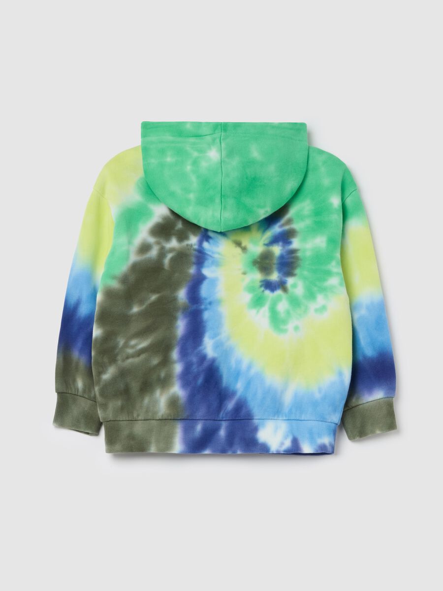Tie Dye sweatshirt in French terry with hood_4