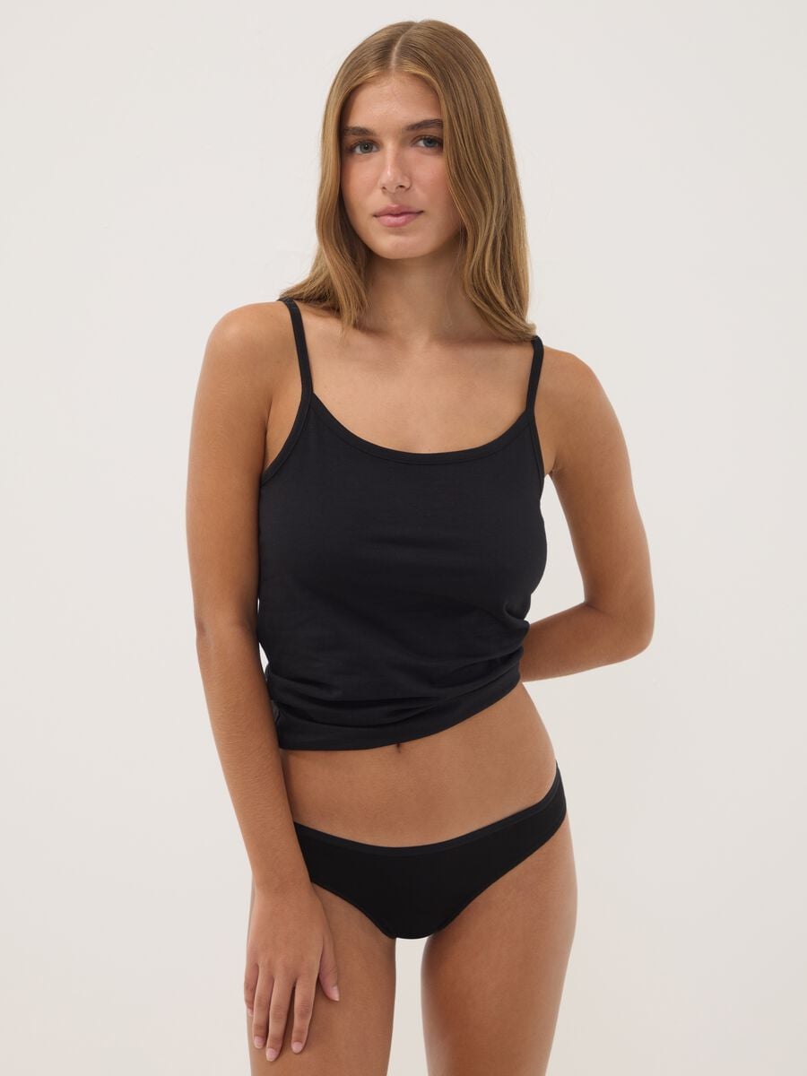 Pack of five black stretch briefs_0