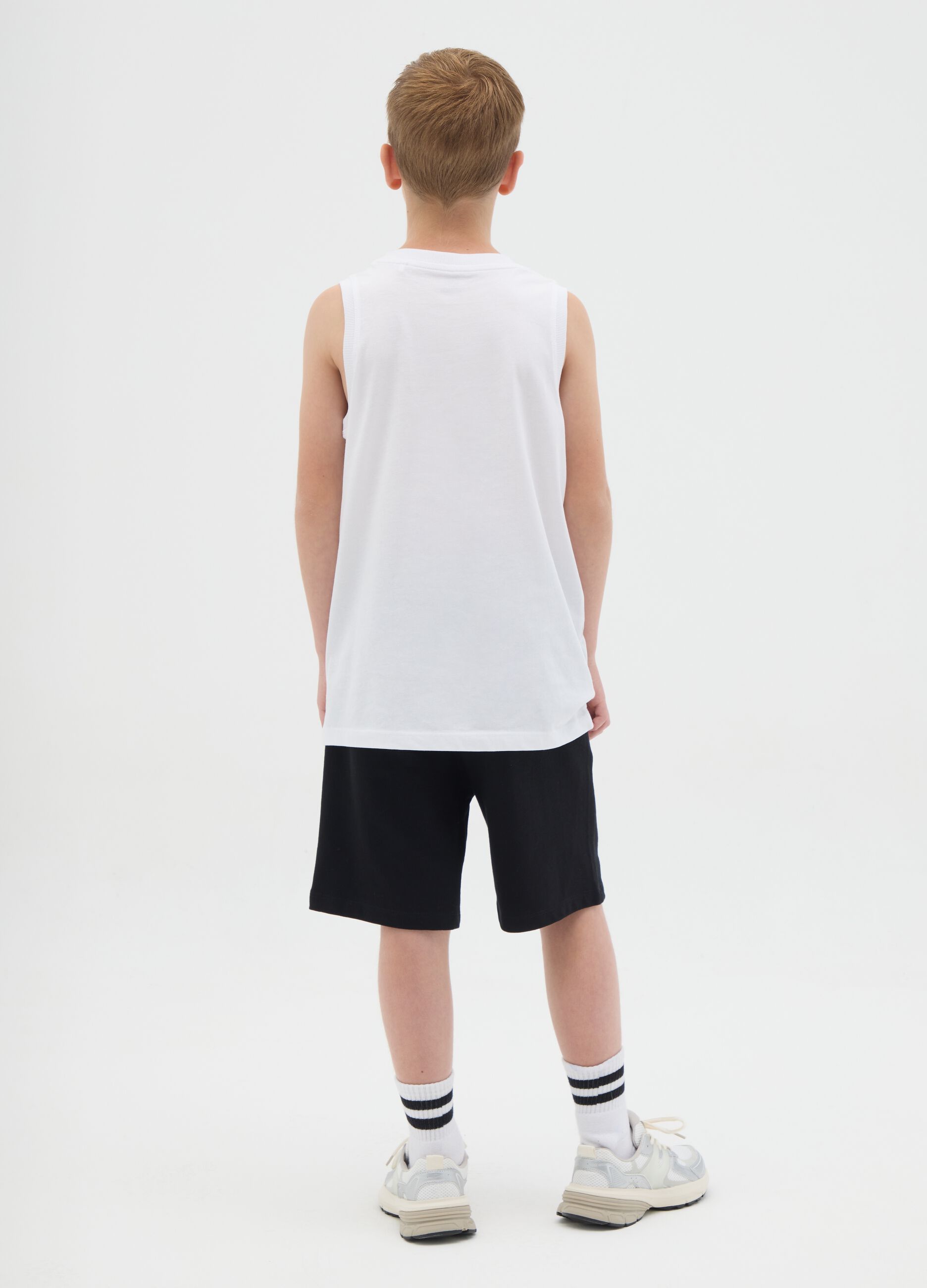 Boys' multicolour pure cotton regular fit sports set