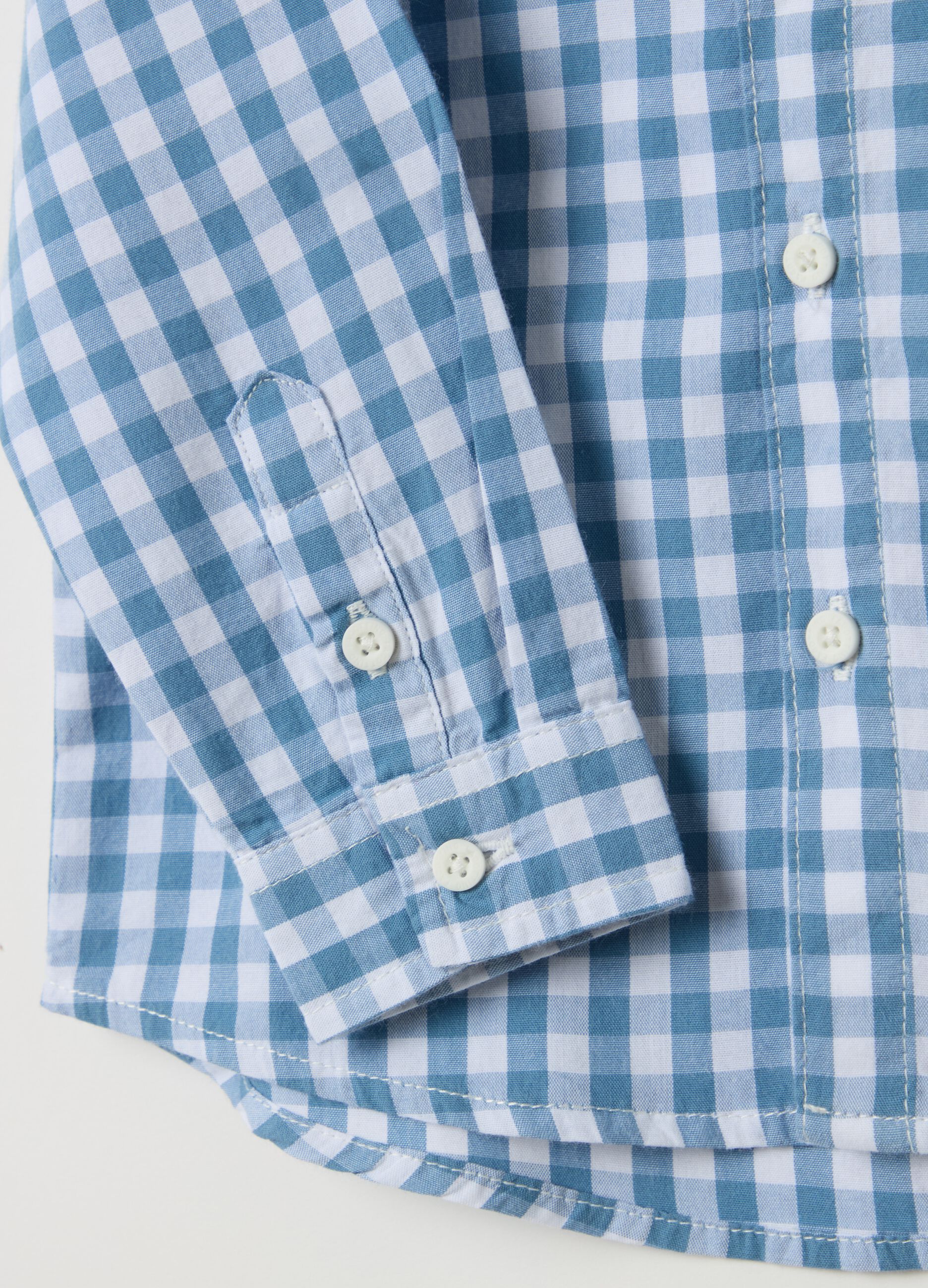Check pattern cotton shirt