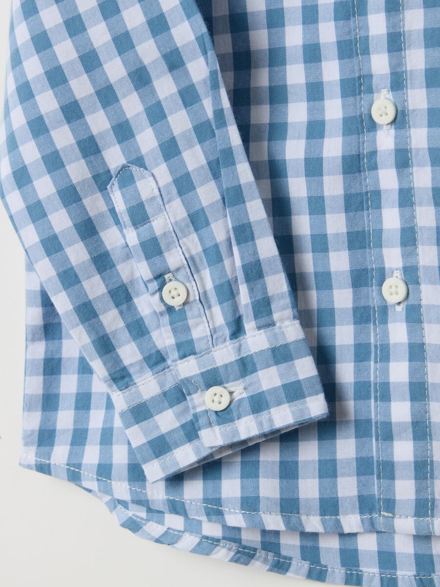 Check pattern cotton shirt_3