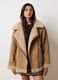 Brown jacket in synthetic shearling fabric_2