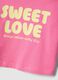 T-shirt in puro cotone rosa da bambina boxy fit con scritta_3