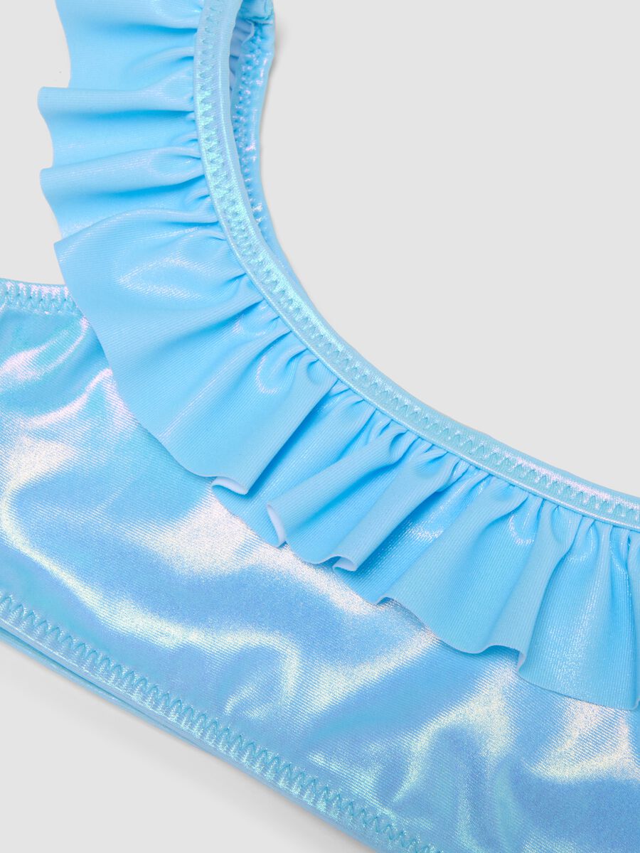 Bikini azzurro in tessuto elasticizzato con volant_2