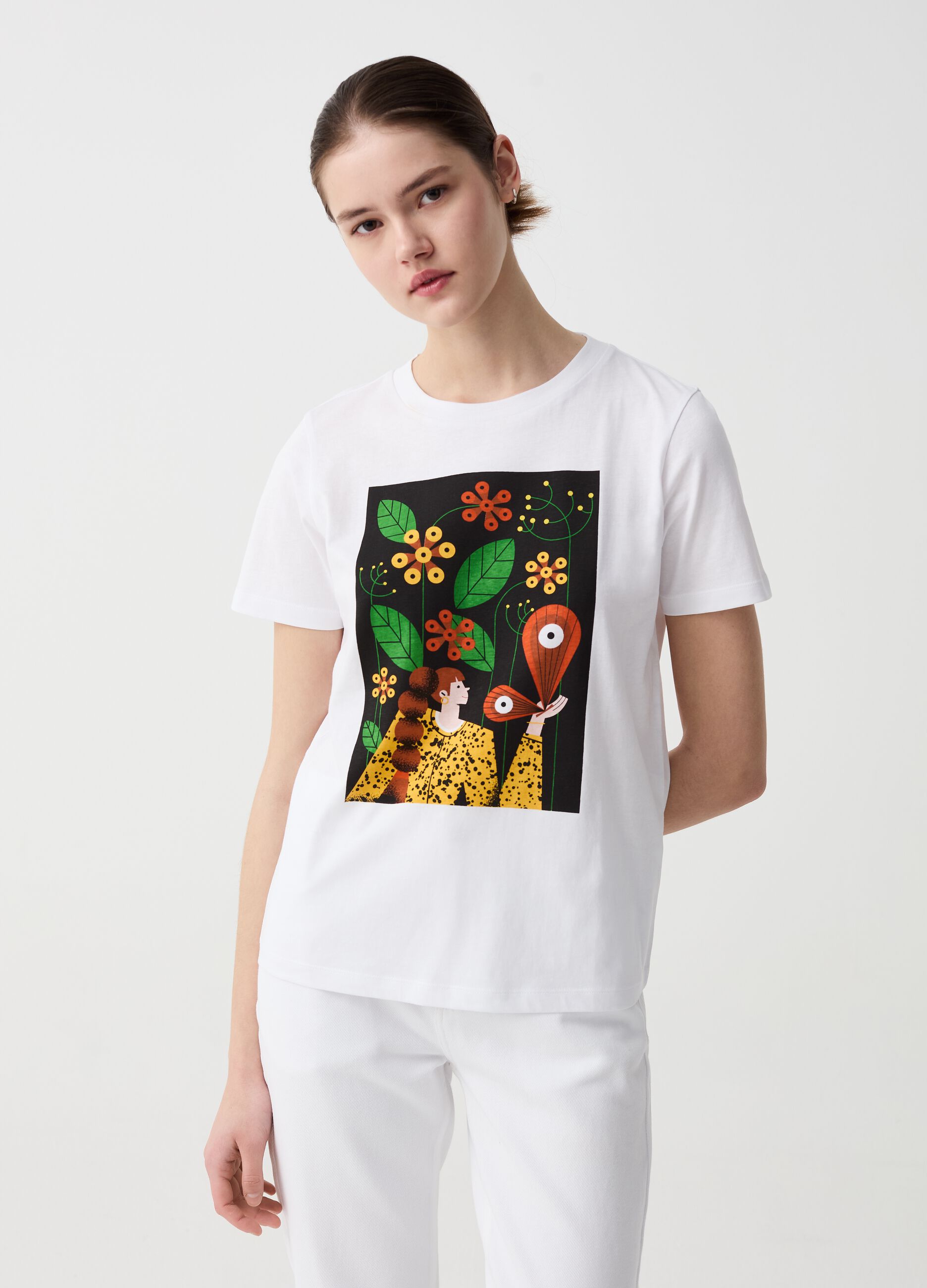 Ovs T-shirt con illustrazione grafica by Magda Azab