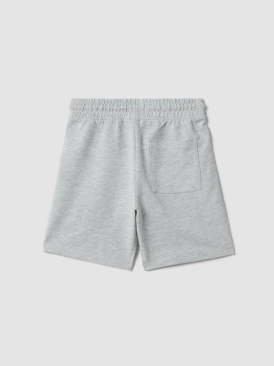 Grey pure cotton kids&rsquo; shorts, regular fit_1