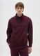 Burgundy half-zip sweatshirt_0