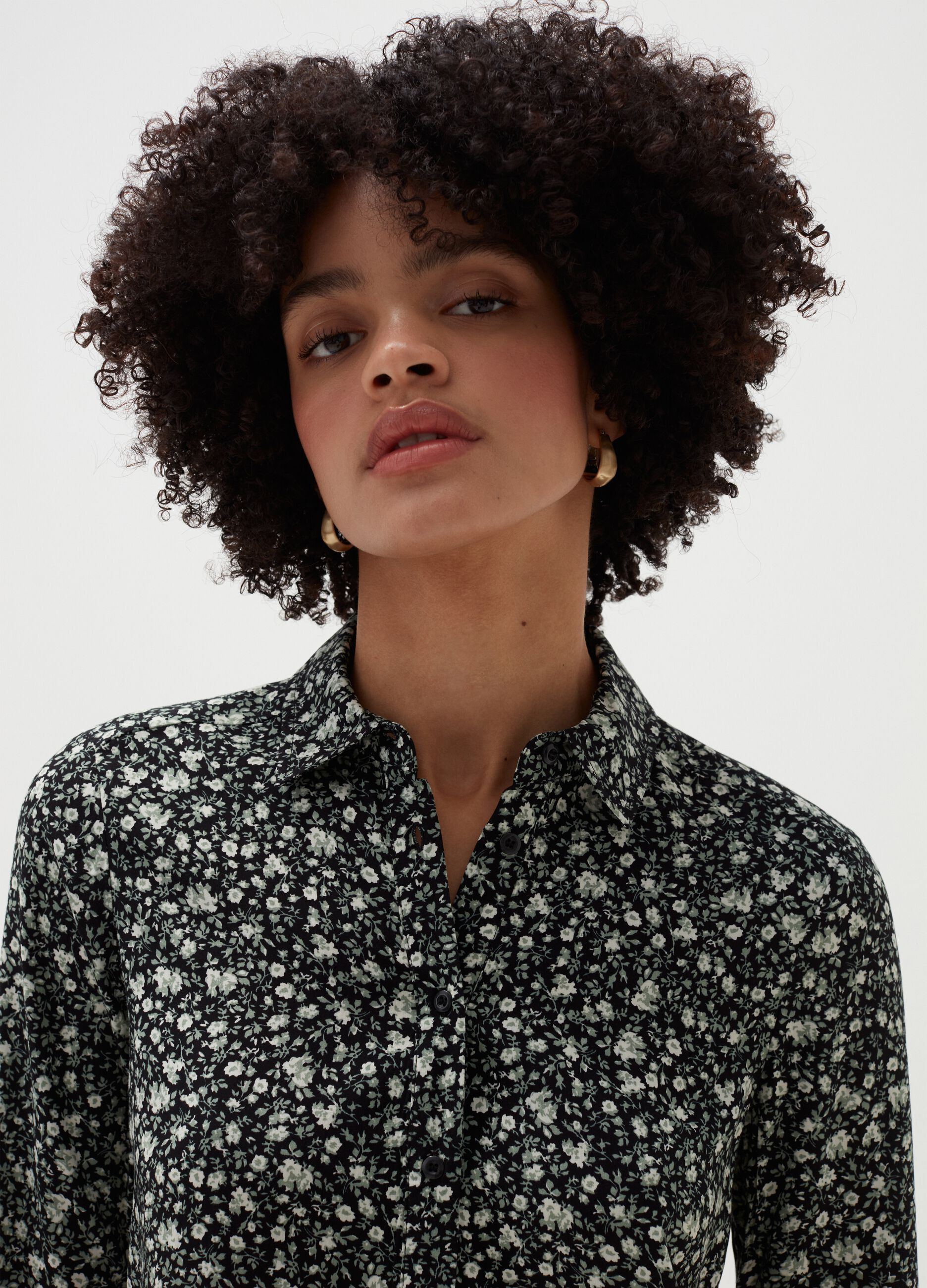 Viscose shirt with pattern