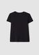 Girls&rsquo; black pure cotton regular-fit T-shirt_1