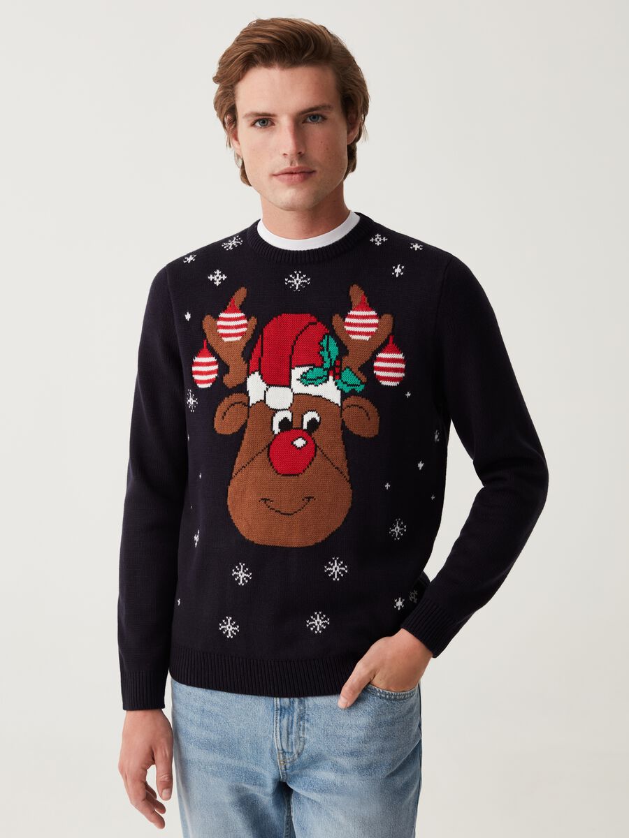 Christmas Jumper con Renna Rudolph jacquard_0