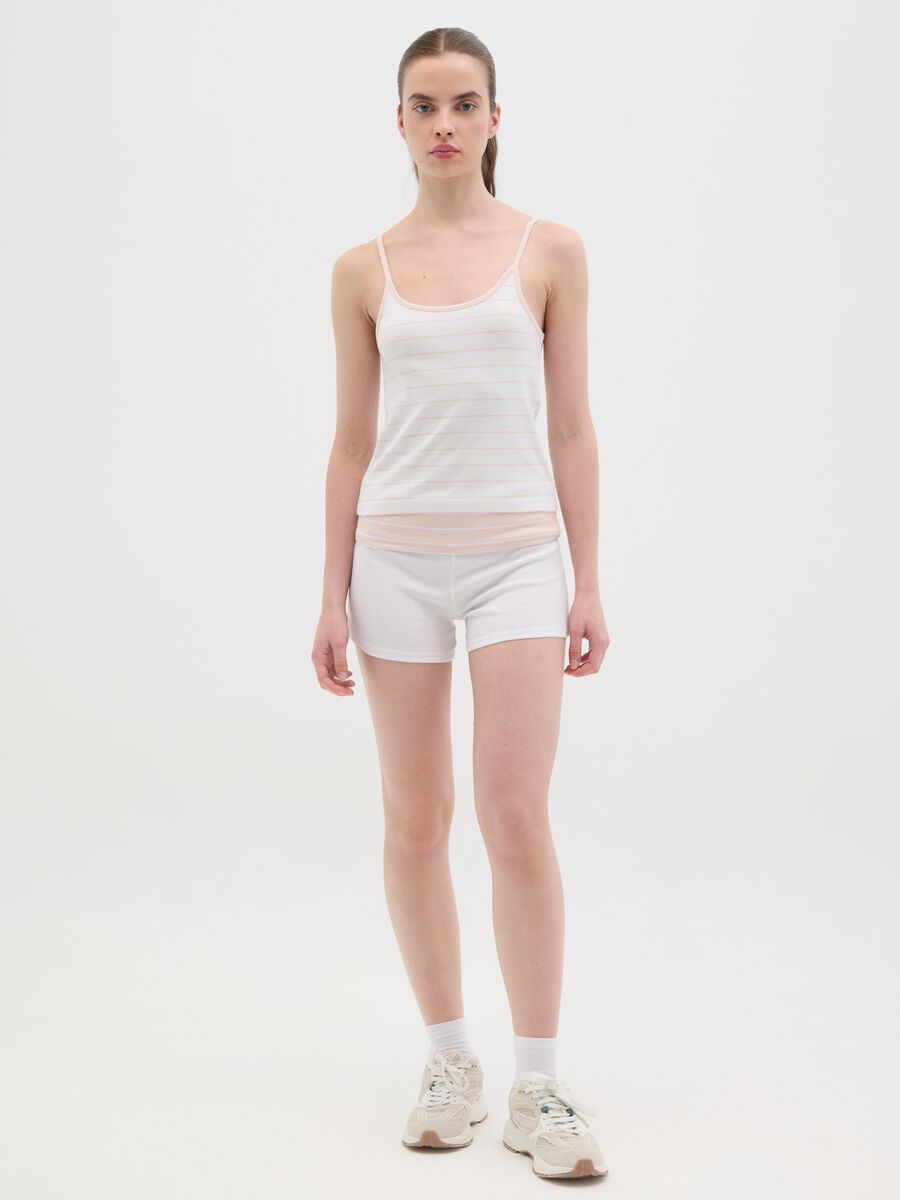 Women's tank top in pure cotton, multicolour, regular fit_1