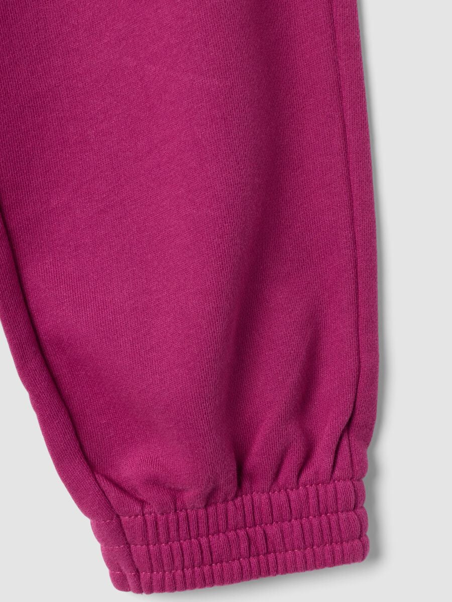 Pantaloni jogger viola in cotone organico_3