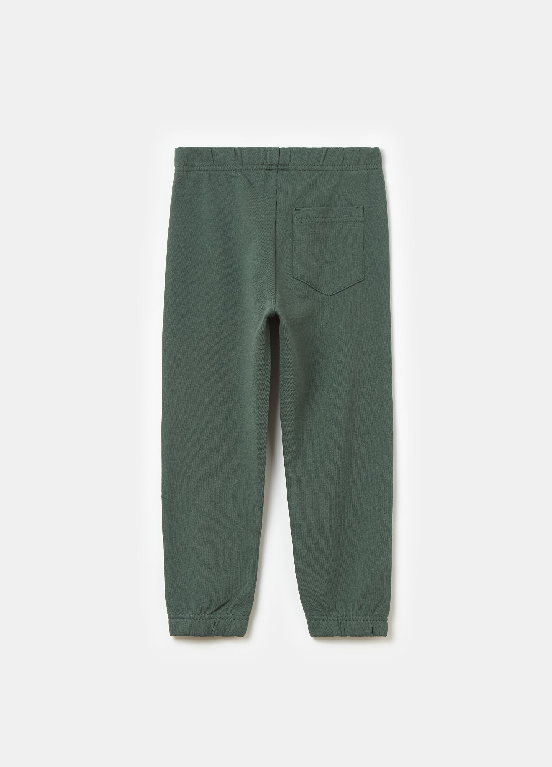 Fleece joggers with elasticated edging