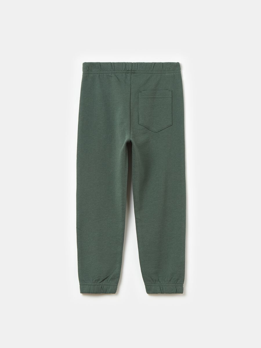 Fleece joggers with elasticated edging_1