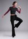 Blue flared leggings in stretchy fabric_0