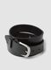 Black Genuine Leather Belt with Metal Buckle_2