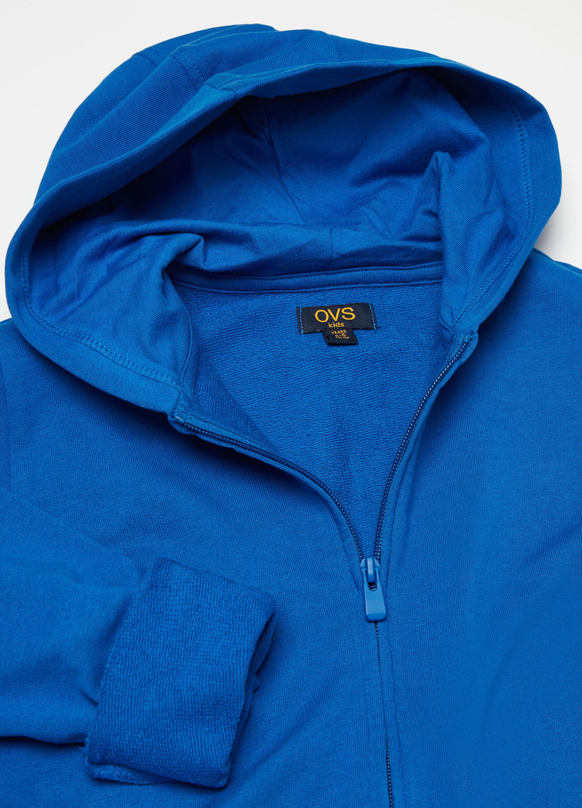 Full-zip in French Terry con cappuccio