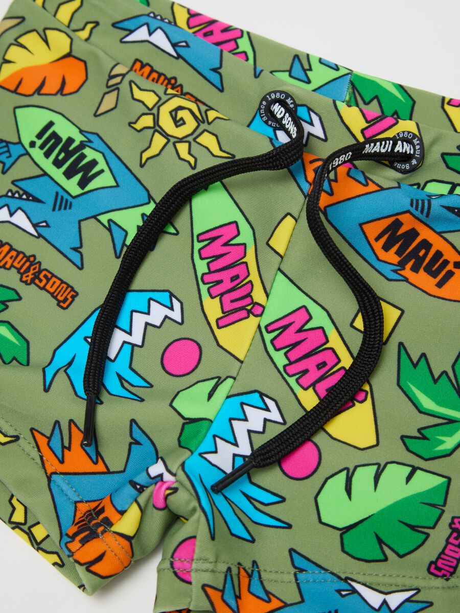 Children's multicolour swimwear in stretchy blend with elastic band_3