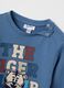 Children's blue pure cotton T-shirt with print_2