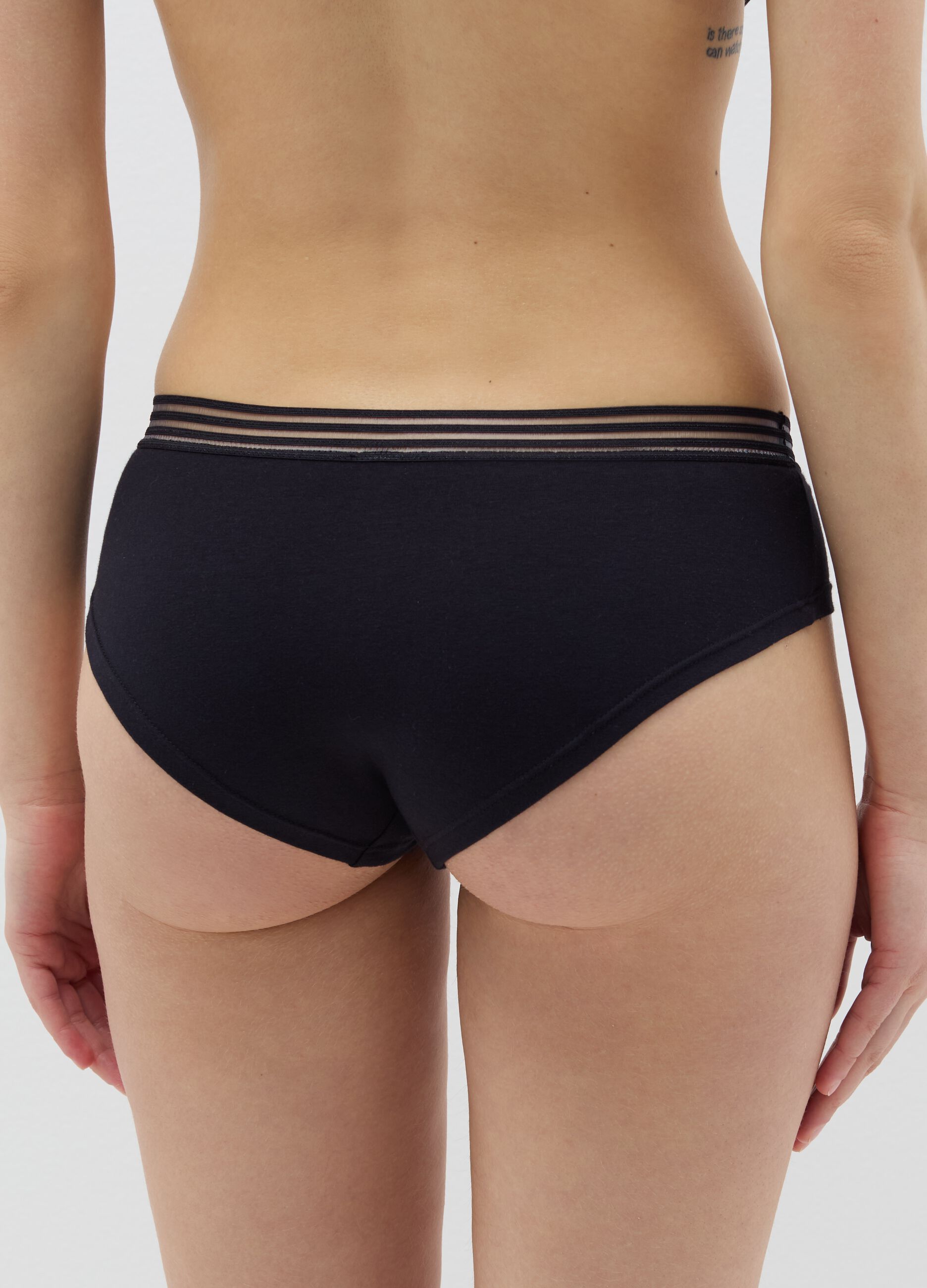 Two-pack French knickers with striped detail