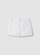 White pure cotton five-pocket shorts_1