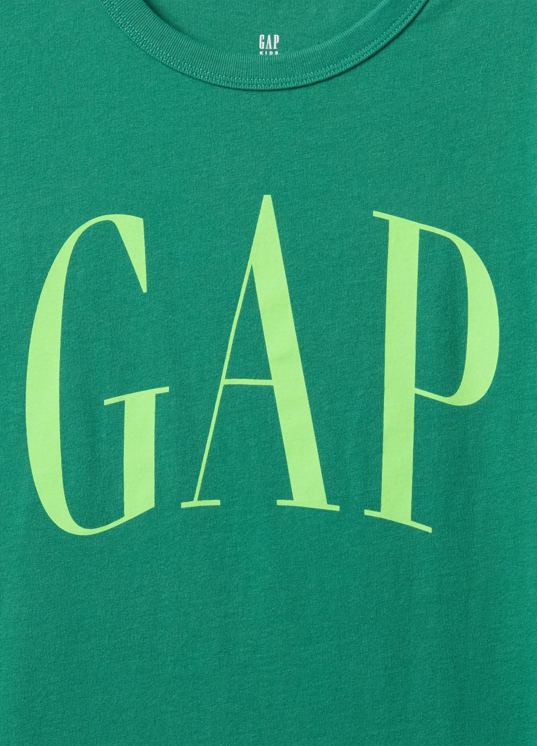 Green pure cotton T-shirt with GAP logo
