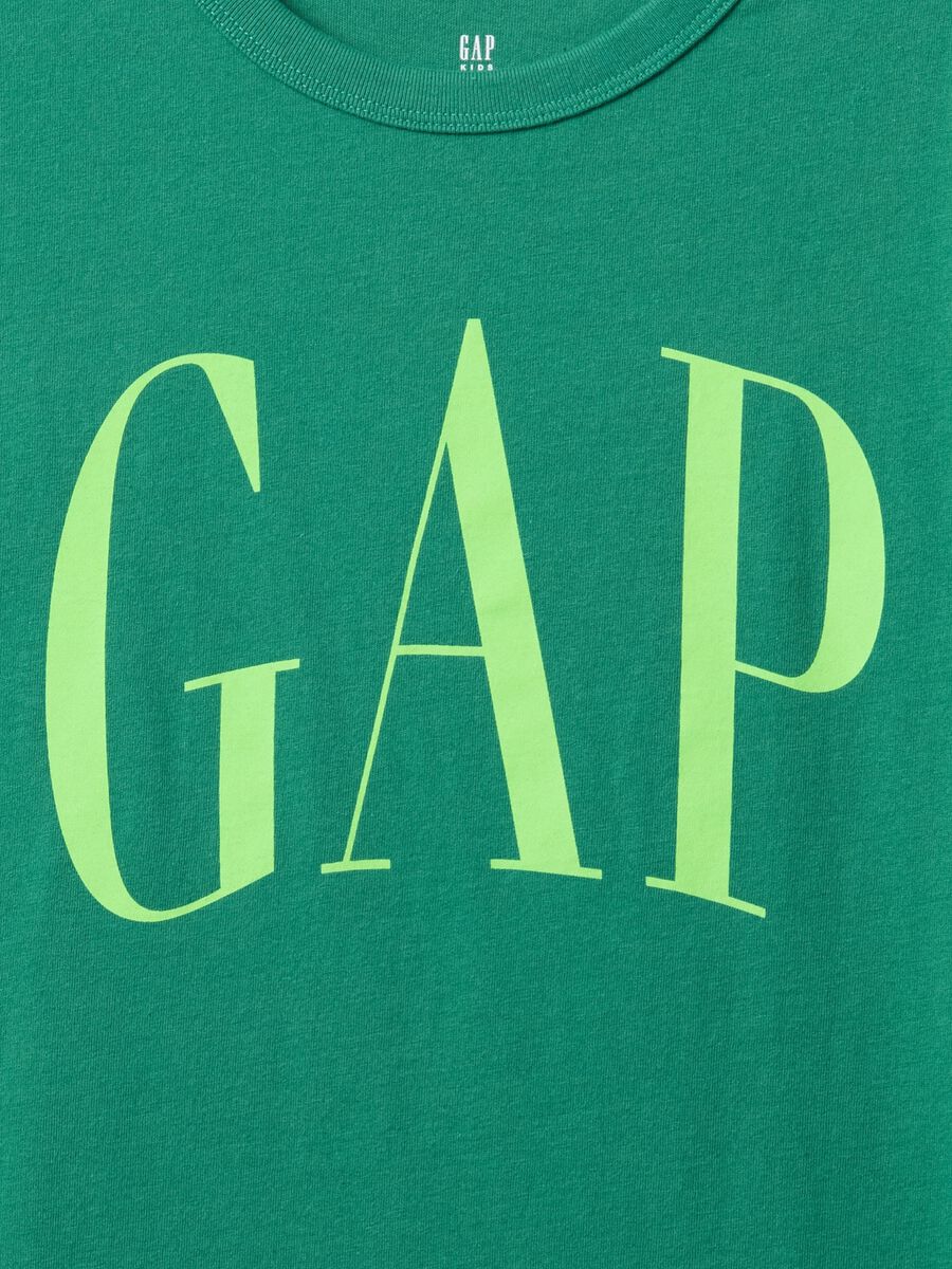 Green pure cotton T-shirt with GAP logo_2