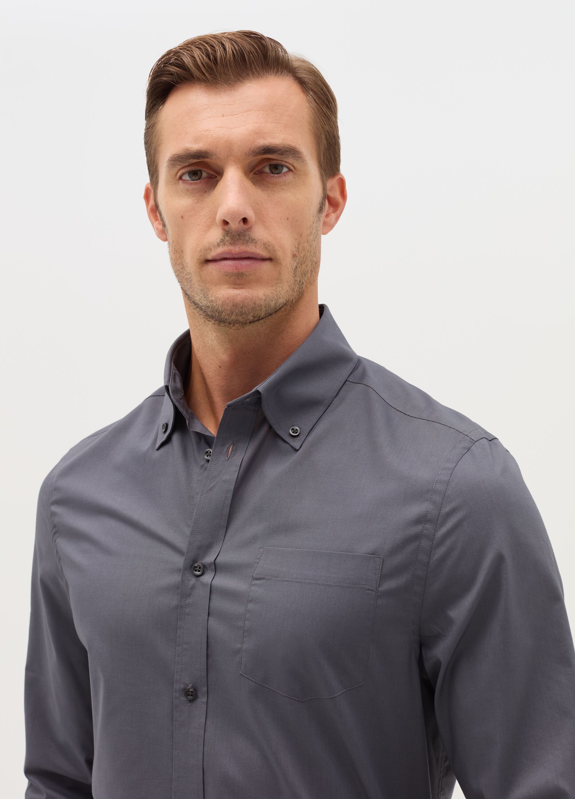 Camicia uomo grigia sale