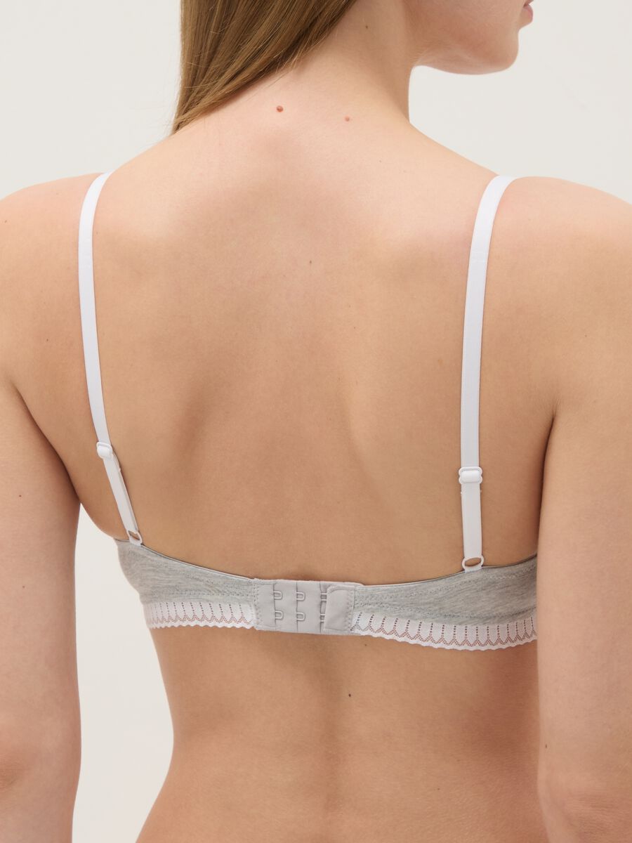 Grey triangle cotton bra with padding_2