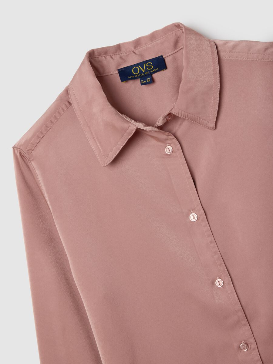 Pink satin shirt regular fit_5