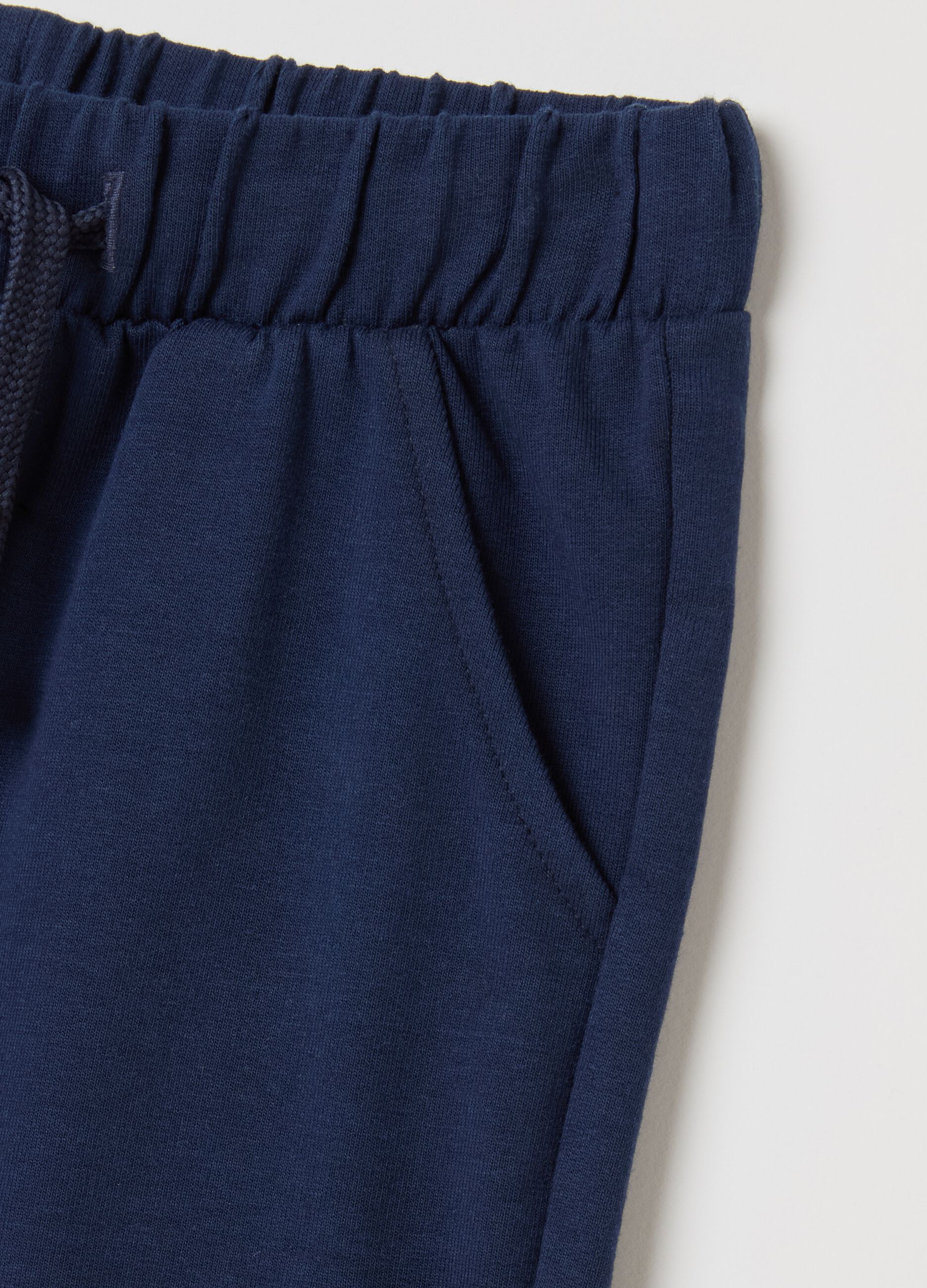Jogger trousers for girls in stretch cotton