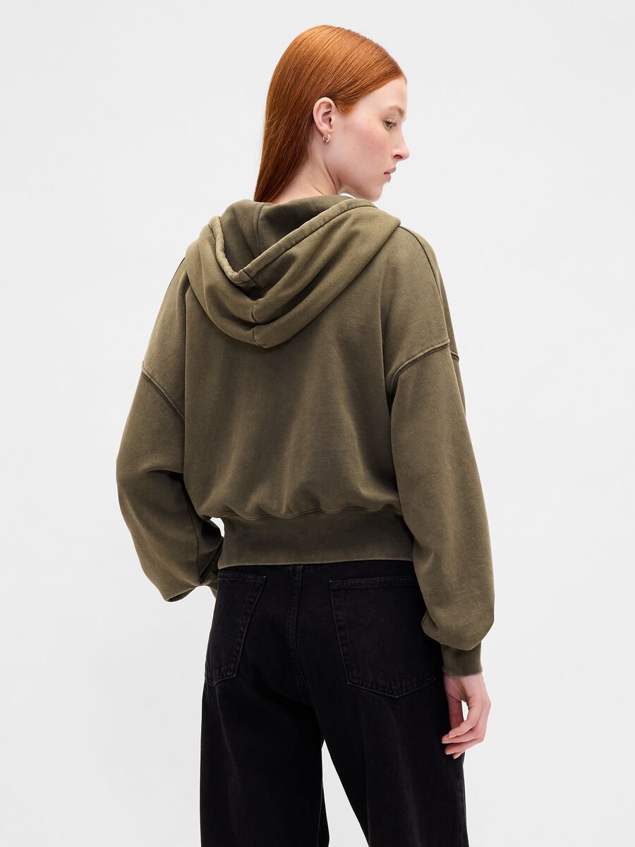 Green Hoodie with Zip_1