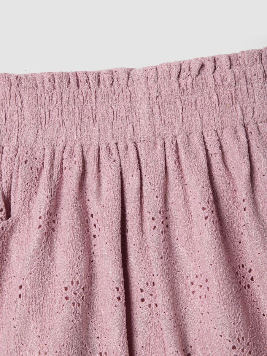 Girls&rsquo; pink stretch shorts with elasticated waist, regular fit_3