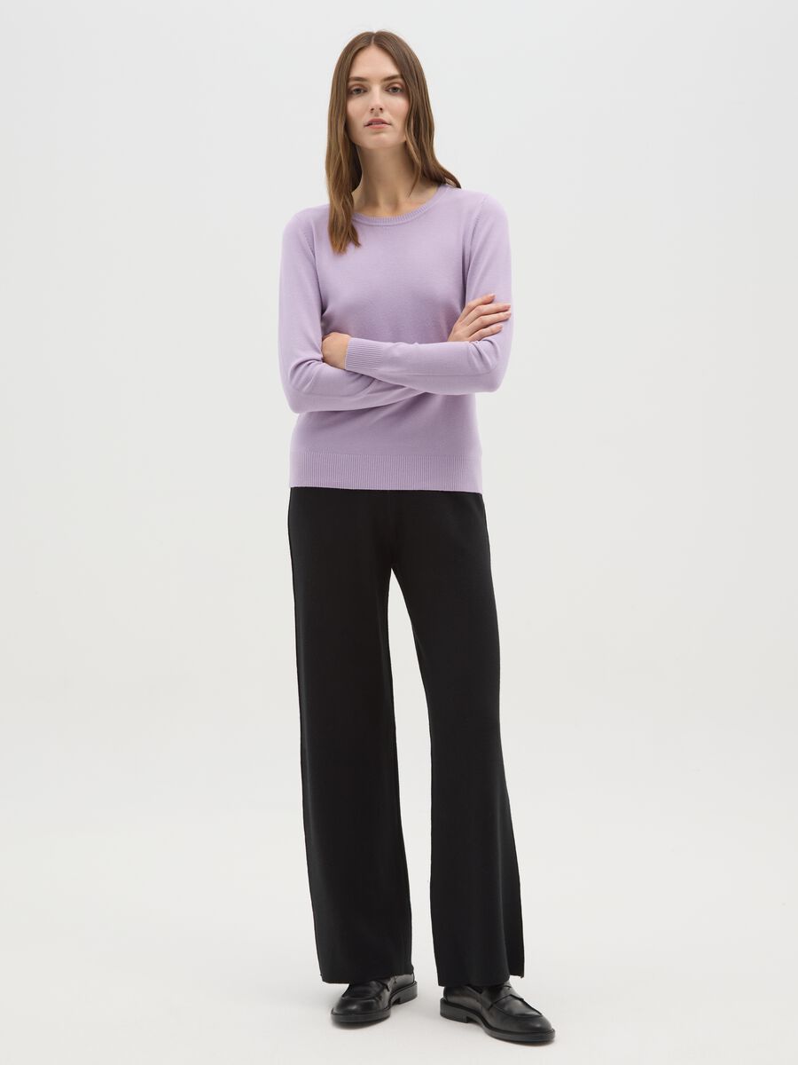 Lilac crew neck jumper with long sleeves_1