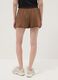 Brown cotton-blend shorts with elasticated waistband_2