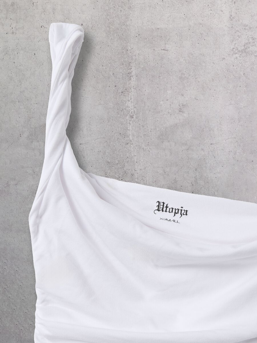 Asymmetrical Tank Top White_7