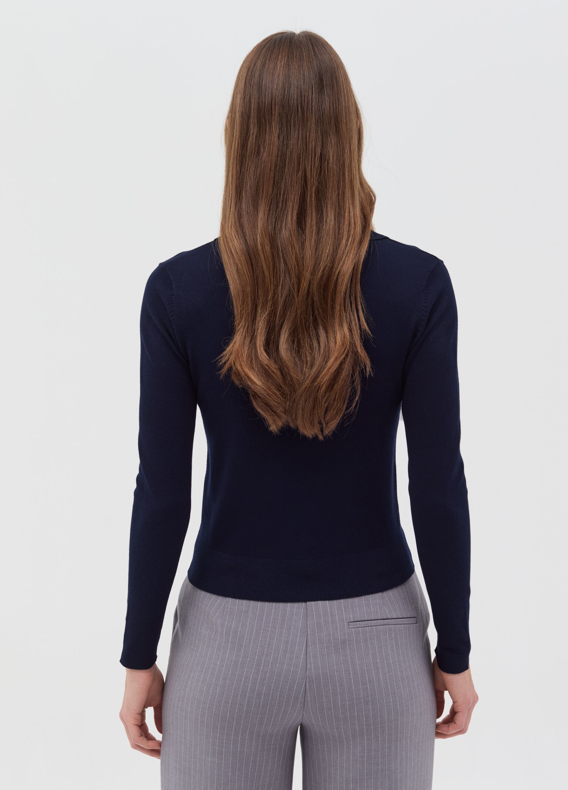 Top with polo neck